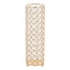 16 PCS Crystal Wedding Flower Vase, 10.24 in Tall Flower Table Centerpieces, Crystal Cylinder Banquet Vases Easy Installation