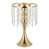 20 PCS Wedding Flower Vase, 13.4 in Tall Flower Table Centerpieces, Crystal Banquet Vases Easy Installation, Electroplated Finish