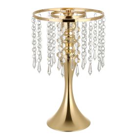 20 PCS Wedding Flower Vase, 13.4 in Tall Flower Table Centerpieces, Crystal Banquet Vases Easy Installation, Electroplated Finish