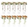 10PCS 23.6inch High Wedding Flower Stand, With Acrylic Laminate,Acrylic Vase Column Geometric Centerpiece Stands