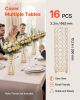 16 PCS Crystal Wedding Flower Vase, 10.24 in Tall Flower Table Centerpieces, Crystal Cylinder Banquet Vases Easy Installation