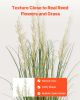 Artificial Grass Plant, 2 Pack 47 inch Reed Flower Grass in Pot