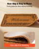 Door Mat, Welcome Doormat for Outdoor Entrance, 29.5" x 17" All-Weather Faux Coir Entryway Mat with Non-Slip Backing