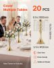 20 PCS Wedding Flower Vase, 13.4 in Tall Flower Table Centerpieces, Crystal Banquet Vases Easy Installation, Electroplated Finish